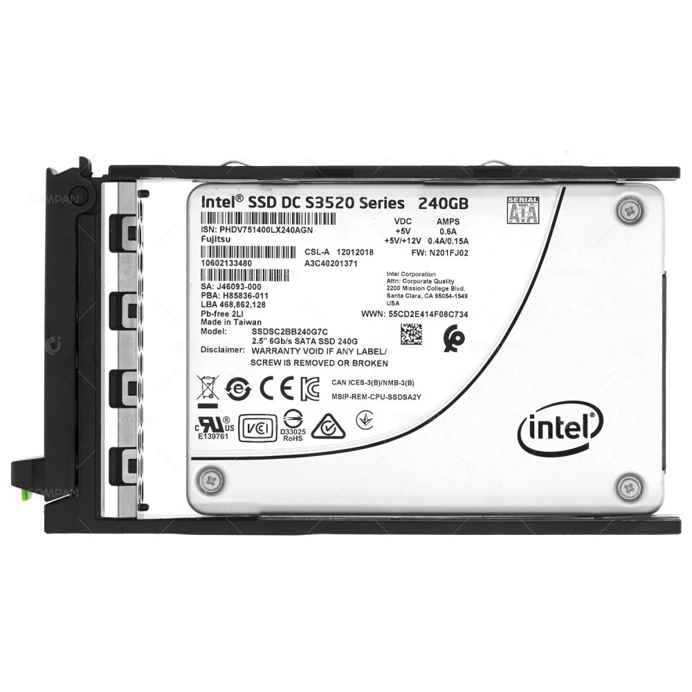 A3C40201371 FUJITSU SSD 240GB SATA 6G 2.5" SFF FOR PRIMERGY RX2530 M4 RX2540 M4